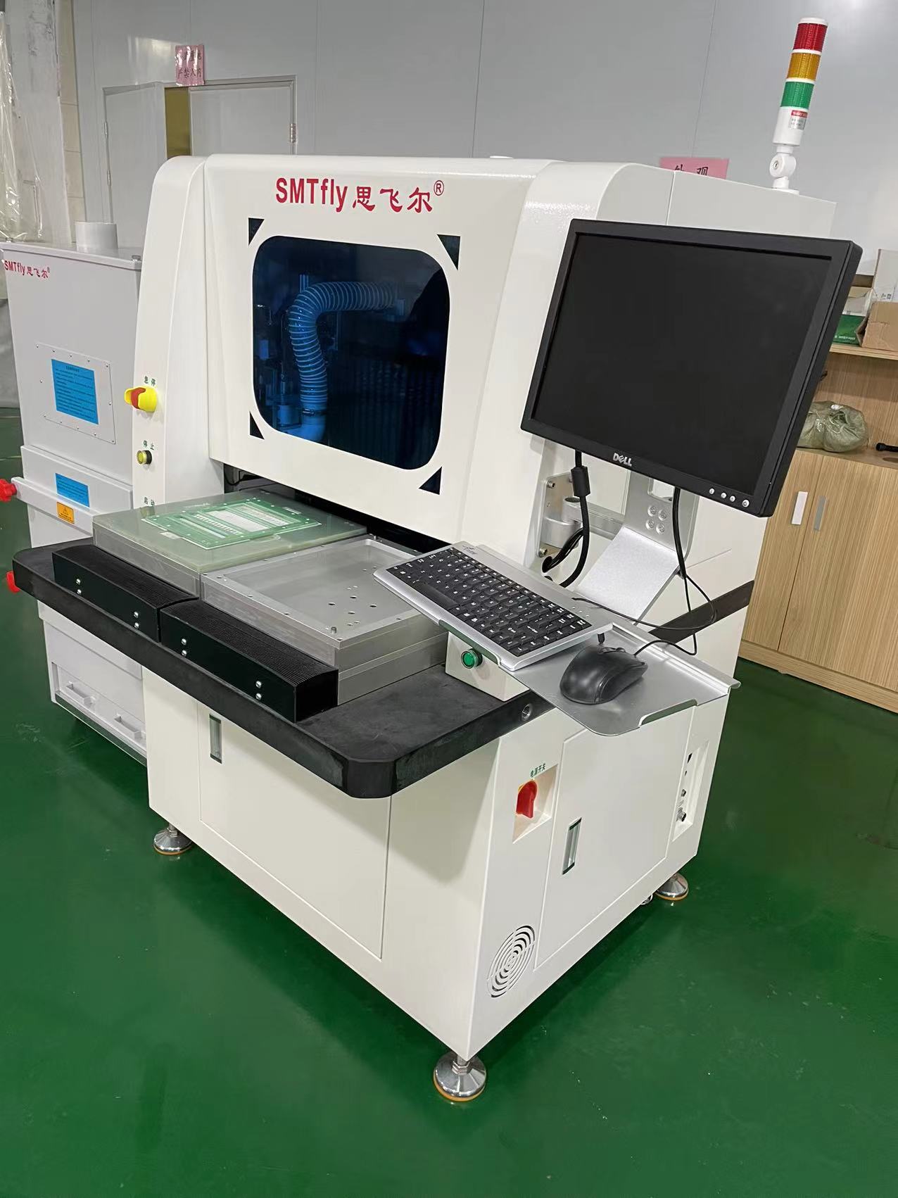 Offline dual station curve dividing machine automatic detection of tool breakage MARK automatic alignment