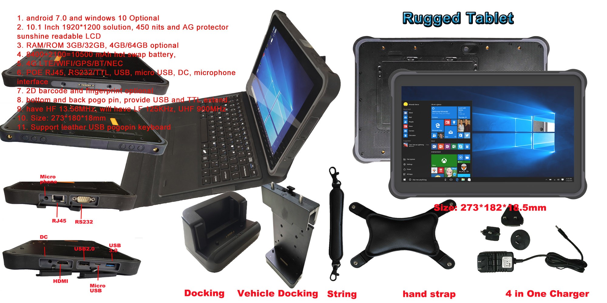 Multi size Windows Industrial Three Defense Tablet Computer Portable Reinforcement Three Defense Computer Localization Customization