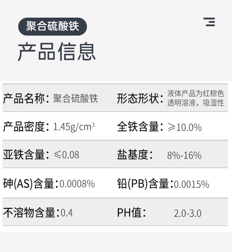 Haoda liquid polymerized Iron(III) sulfate flocculant water treatment coagulant Industrial wastewater treatment