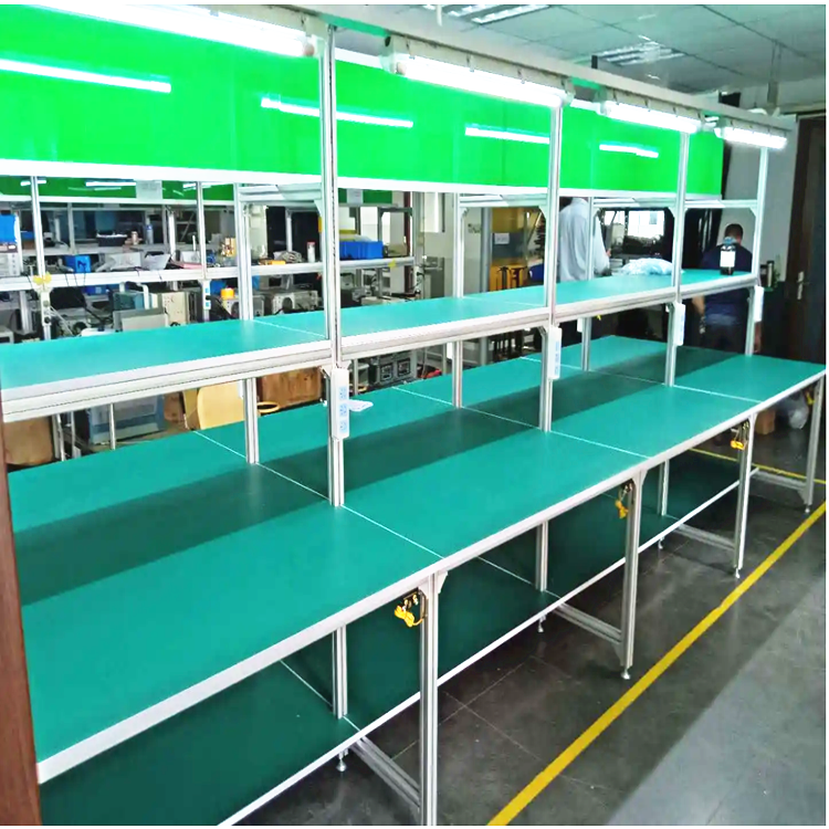 Shanchang Workbench Industrial Aluminum Profile Customization Double Speed Chain Conveyor Line Assembly Production Line Operation Platform