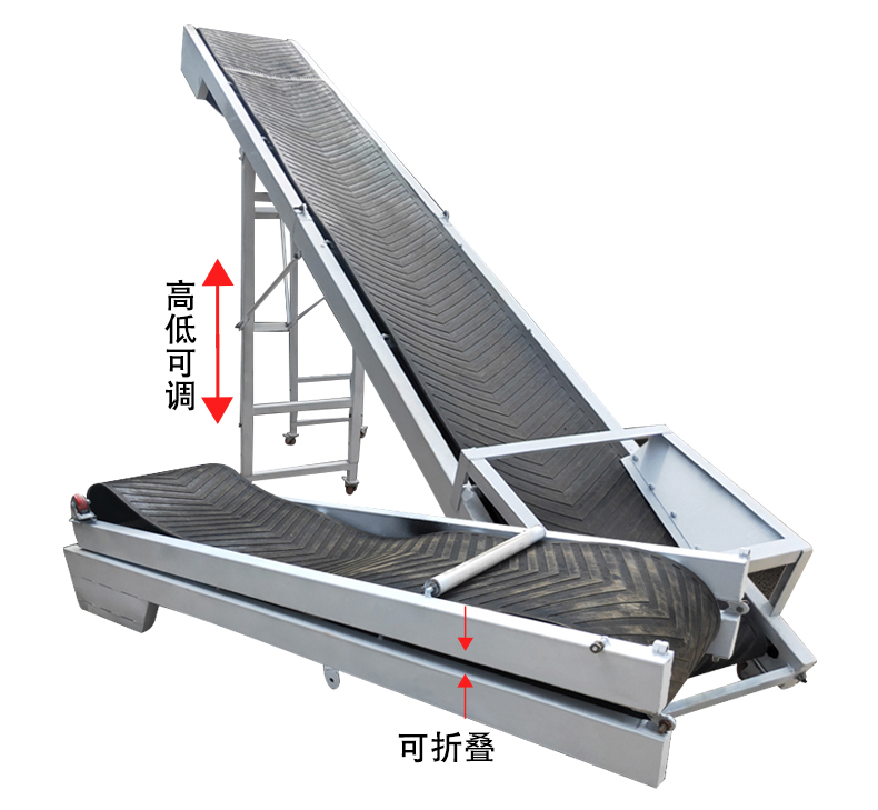 Light belt conveyor lifting belt conveyor equipment factory climbing mobile belt material conveyor