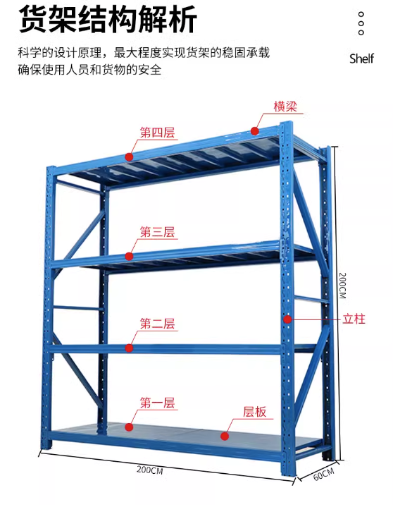 Layered shelves, warehouse shelves, height adjustable, multi-layer iron shelves, storage racks, non-standard shelves