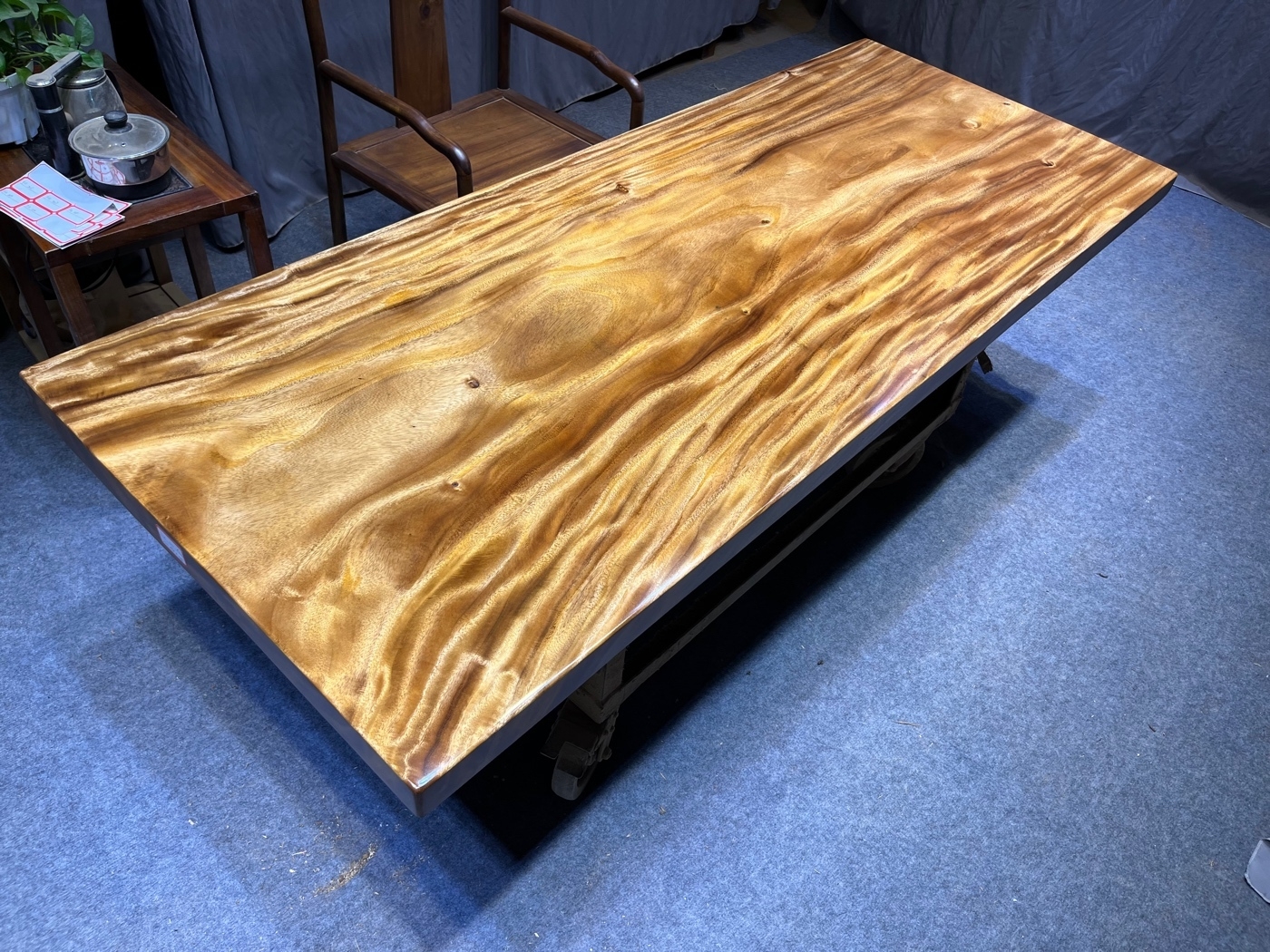 Yuanmufang South American walnut solid wood board, 223 * 90 * 6.5, tea table, desk, office, dining, etc