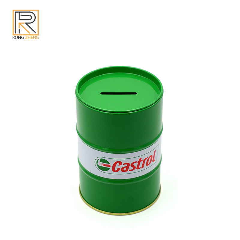 Customized circular tin cans, oil barrels, money storage cans, personalized metal pen holders, cute cartoon tea cans, wholesale