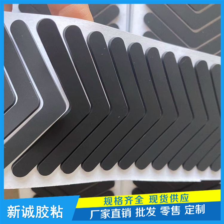 Xincheng black silicone gasket wholesale frosted self-adhesive silicone rubber gasket customized fixed anti slip silicone gasket manufacturer