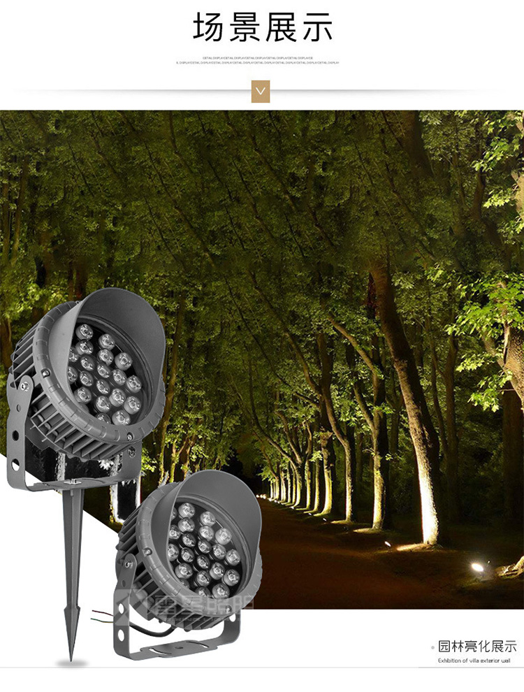 Lei Xing Outdoor Waterproof High Voltage L Super Bright Tree Building Lighting Wheel LED Project Light LX-CLTGD-024