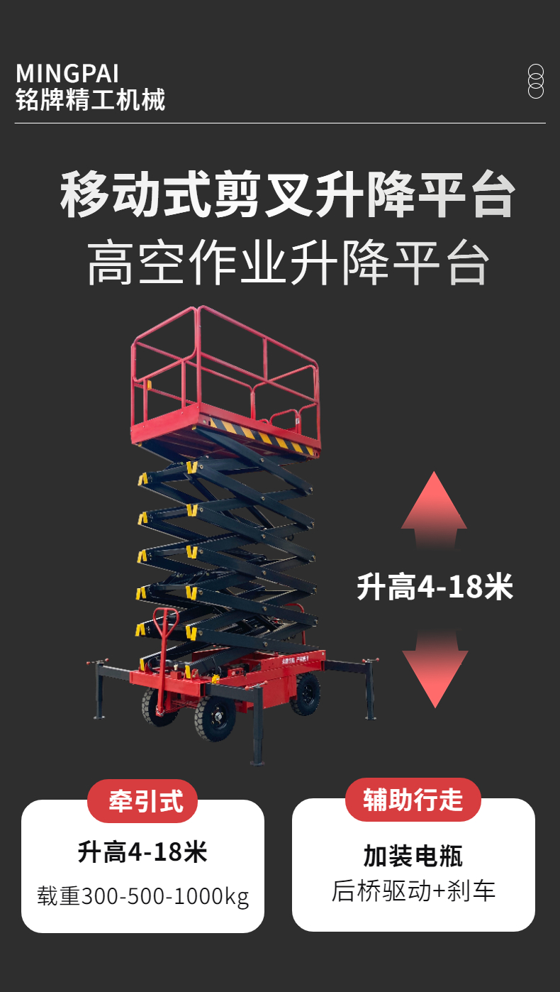 Small four-wheel mobile lifting platform, airport gas station, high-altitude maintenance and operation platform, scissor fork lifting platform