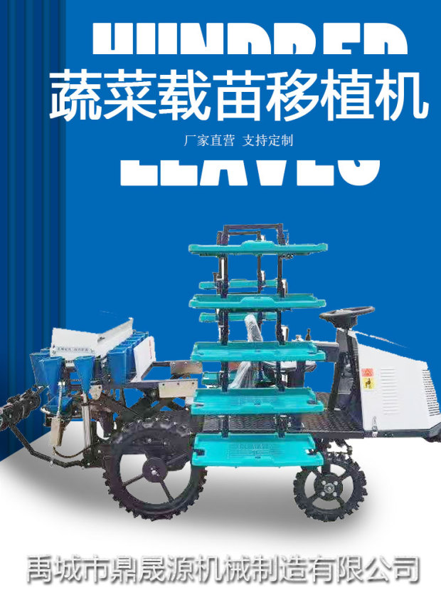 Two row vegetable transplanting machine, greenhouse hole plate seedling transplanting machine, Dingshengyuan manufacturer, cabbage transplanting machine