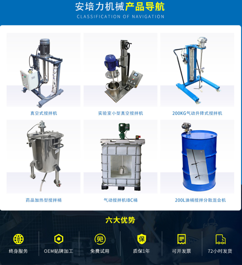 Experimental explosion-proof mixer pneumatic/5 gallon pneumatic mixer/5L continuous working stainless steel material