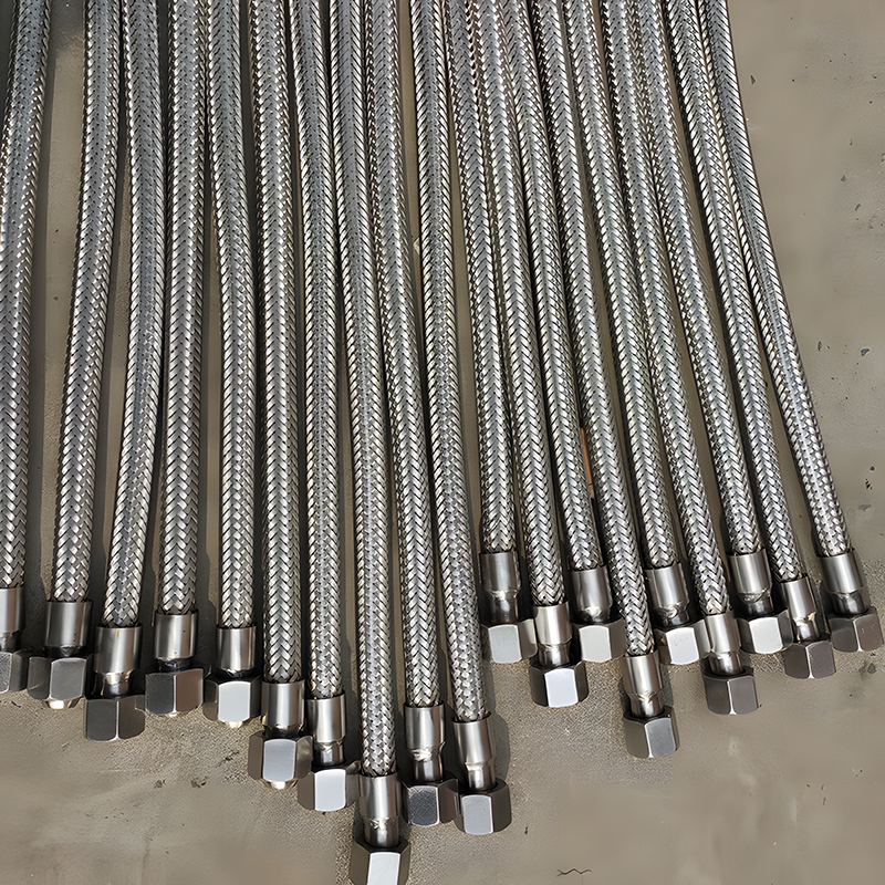 Supply 304 stainless steel metal hose, nut joint type metal corrugated pipe, steel wire braided corrugated hose