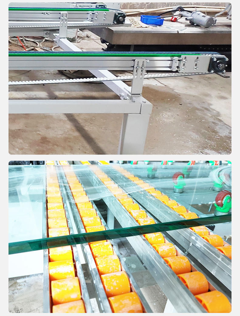 Parallel quadrilateral staircase handrail glass horizontal straight edge machine Qianglong Yihai corridor guardrail curtain wall glass