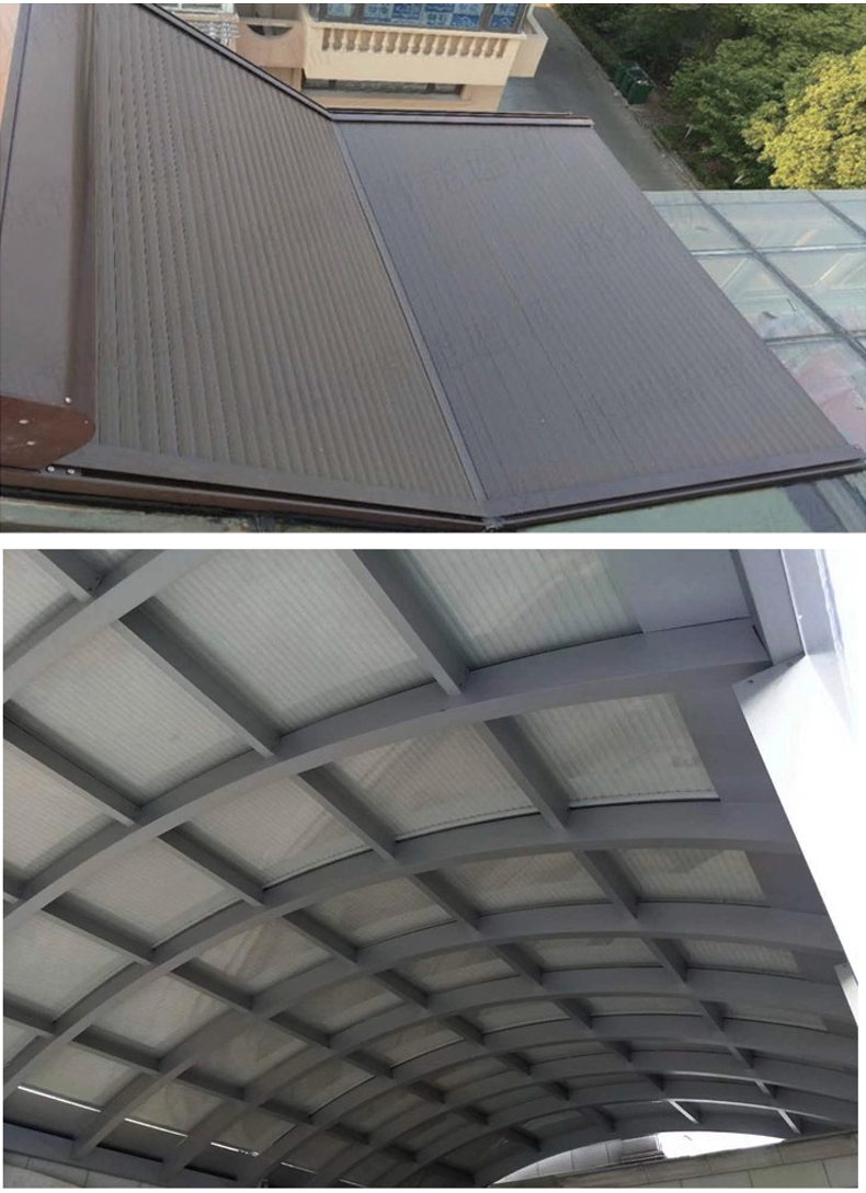 Aluminum alloy electric ceiling, roof curtain, outdoor villa, courtyard, terrace, sunlight room, sunshade, thermal insulation shed, retractable remote control