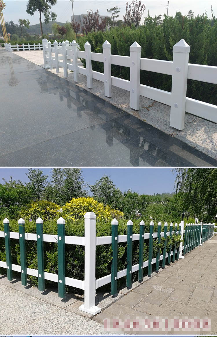 Lawn guardrail, PVC plastic steel fence, outdoor villa community garden greening railing, flower bed fence protection