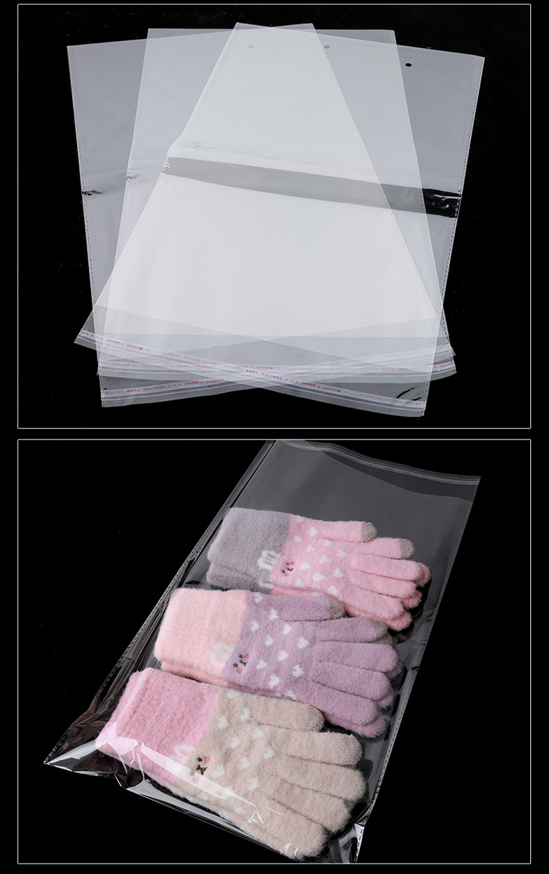 PE self-adhesive bag in stock, simple and transparent LDPE self sealing bag, yoga suit, pants, clothing packaging bag