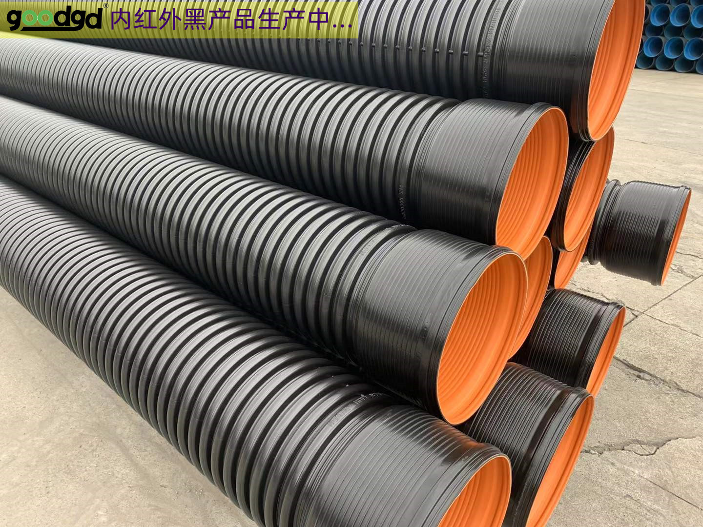 DN400 300sn8 HDPE double wall corrugated pipe PE corrugated pipe fixed pipeline