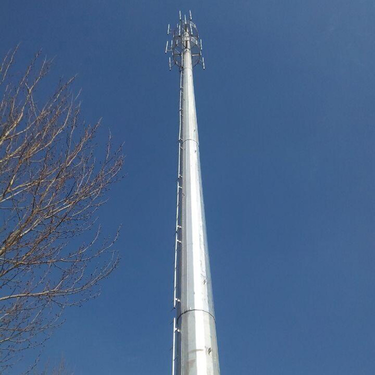 Kaifeng galvanized communication tower pole single pipe communication tower single pipe tower steel structure production customized processing