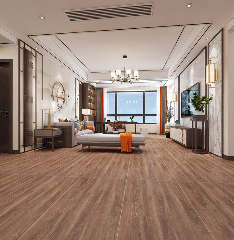 600x1200 wood grain ceramic tile imitation solid wood living room Nordic bedroom wood floor tile large board Japanese cream style