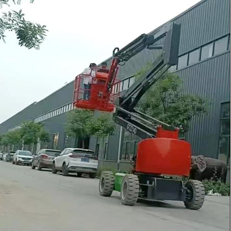 High end self-propelled curved arm elevator, fully automatic curved arm vehicle, hydraulic high-altitude lifting platform, climbing vehicle