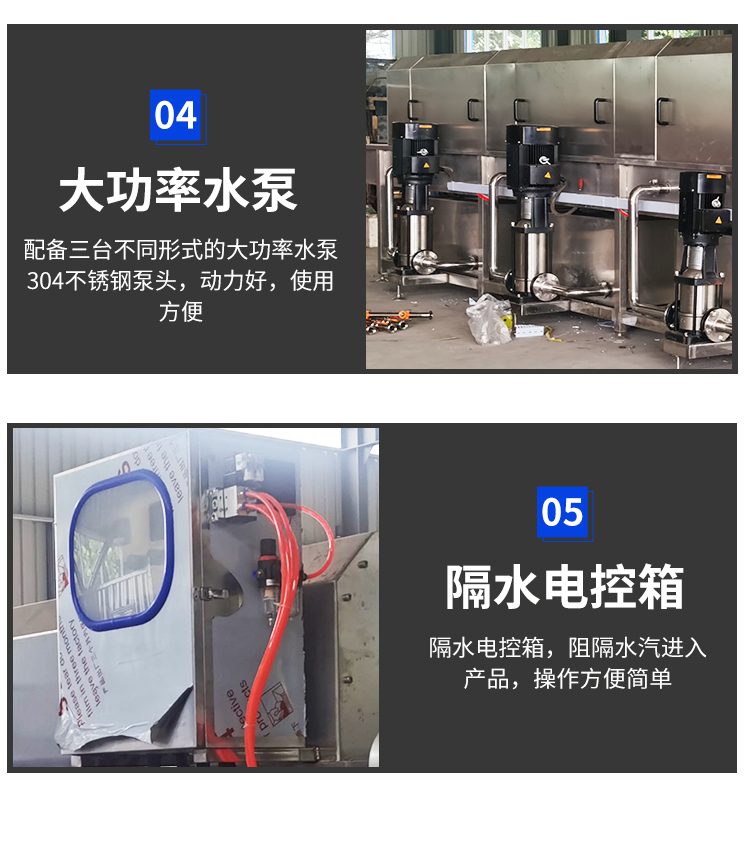 Food turnover basket washing machine Egg tray washing machine Fully automatic high-pressure spray type washing machine