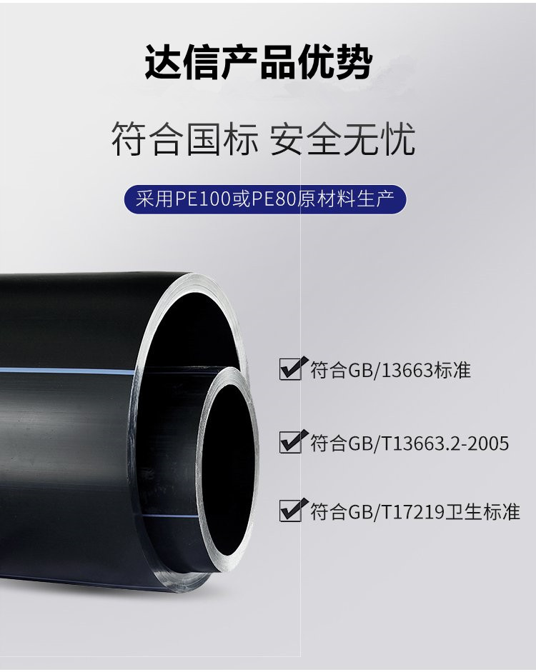 Plastic pipes for Daxin water supply tunnel construction Permeable pipes with black blue wire hot melt connection