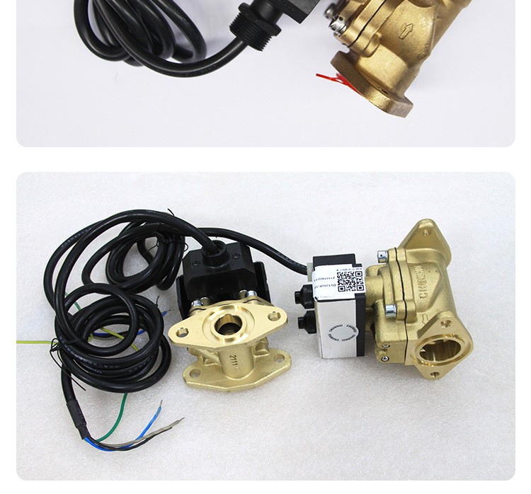 Manufacturer supplied Haosheng accessories Gasoline pump accessories brass casting type double flow solenoid valve flow control valve