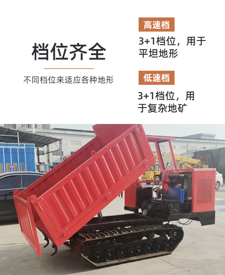 Luyuan Crawler Climbing Tiger Transport Vehicle Tipping Bucket Rubber Chain Track Vehicle Crawler Type Agricultural Transport Vehicle