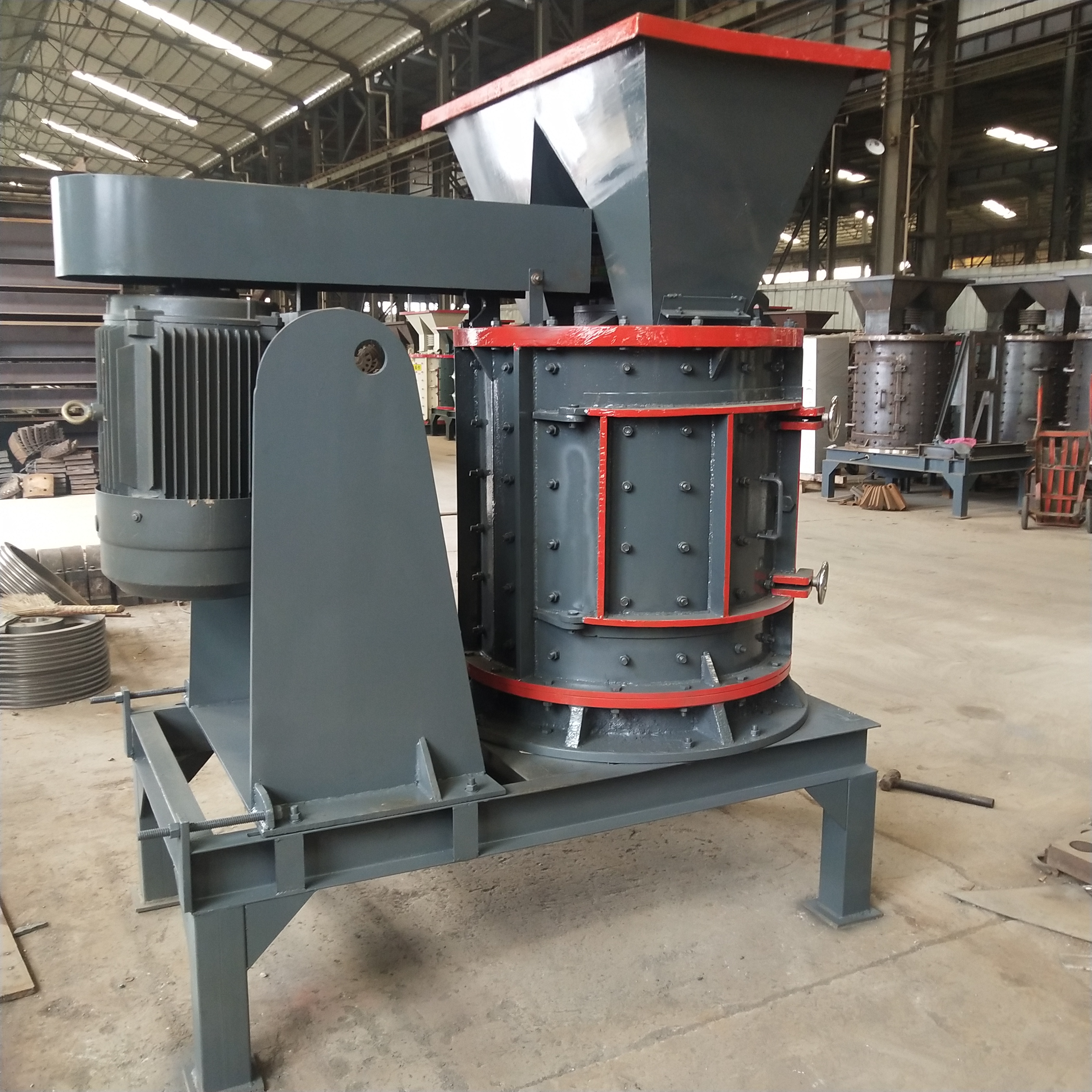 800 plate hammer, seven layer sand making machine, 150 mesh sand crusher, customized by Xinhong