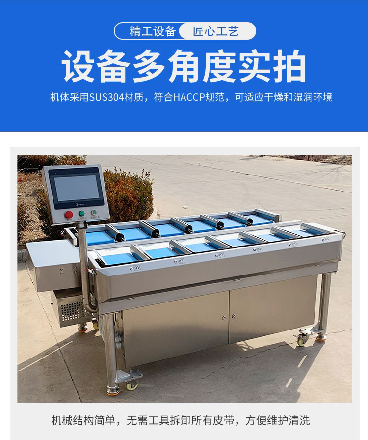 Multi station weight combination weighing machine with stable performance for high-precision quantitative weighing of sea cucumber, abalone, and scallop