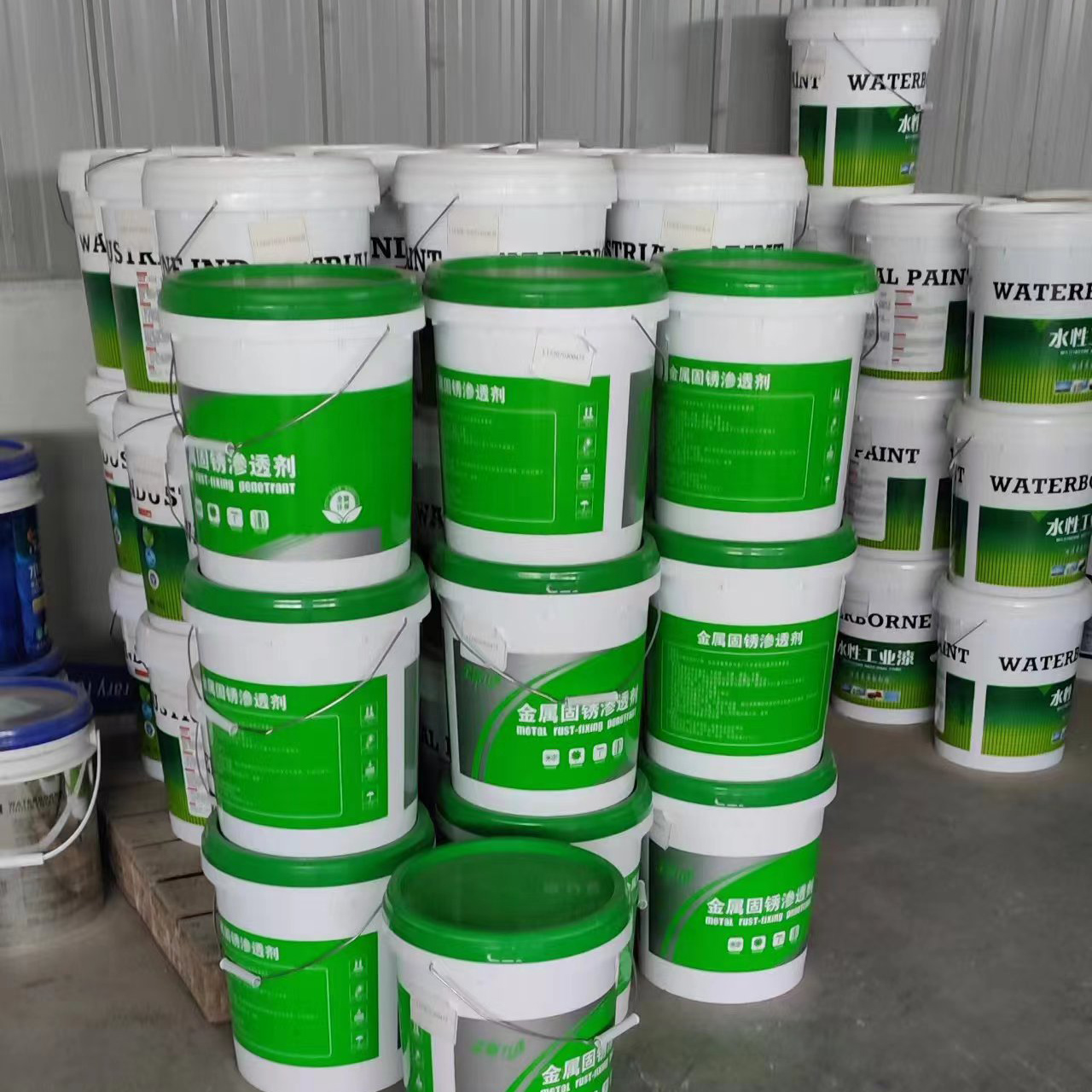 Renovation and color modification of water-based epoxy paint factory building, water resistant metal anti rust paint with bright colors, simple and easy to apply