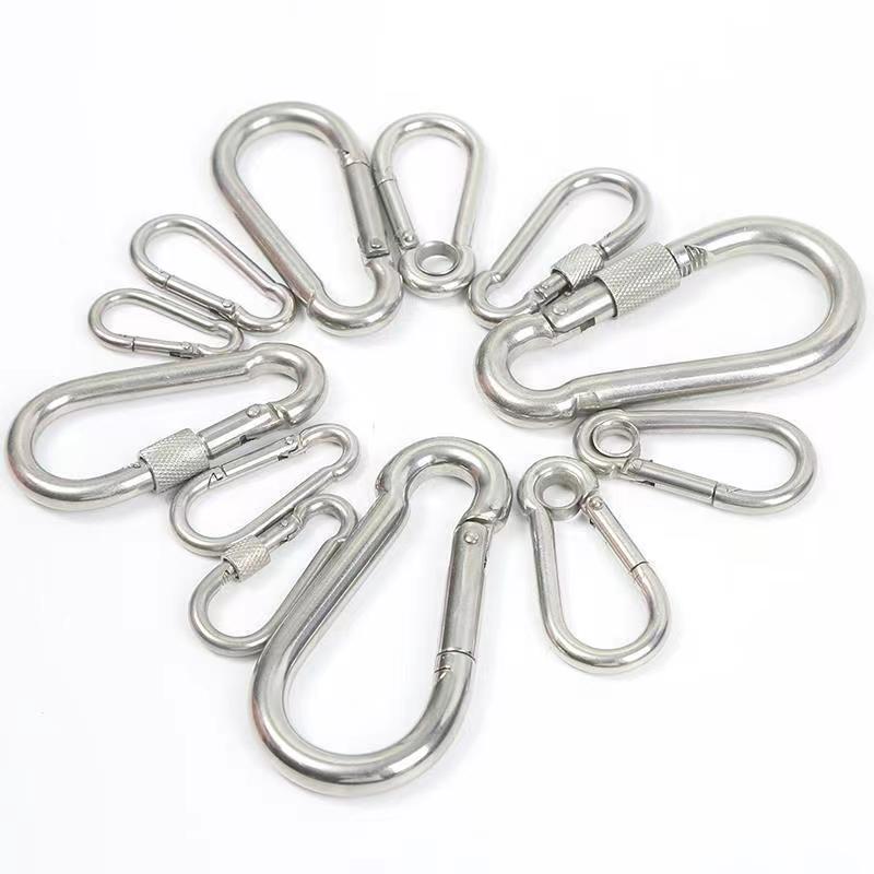 Kangshun 304 Stainless Steel Spring Chain Keychain Spring Hook Full Series Processing and Customization