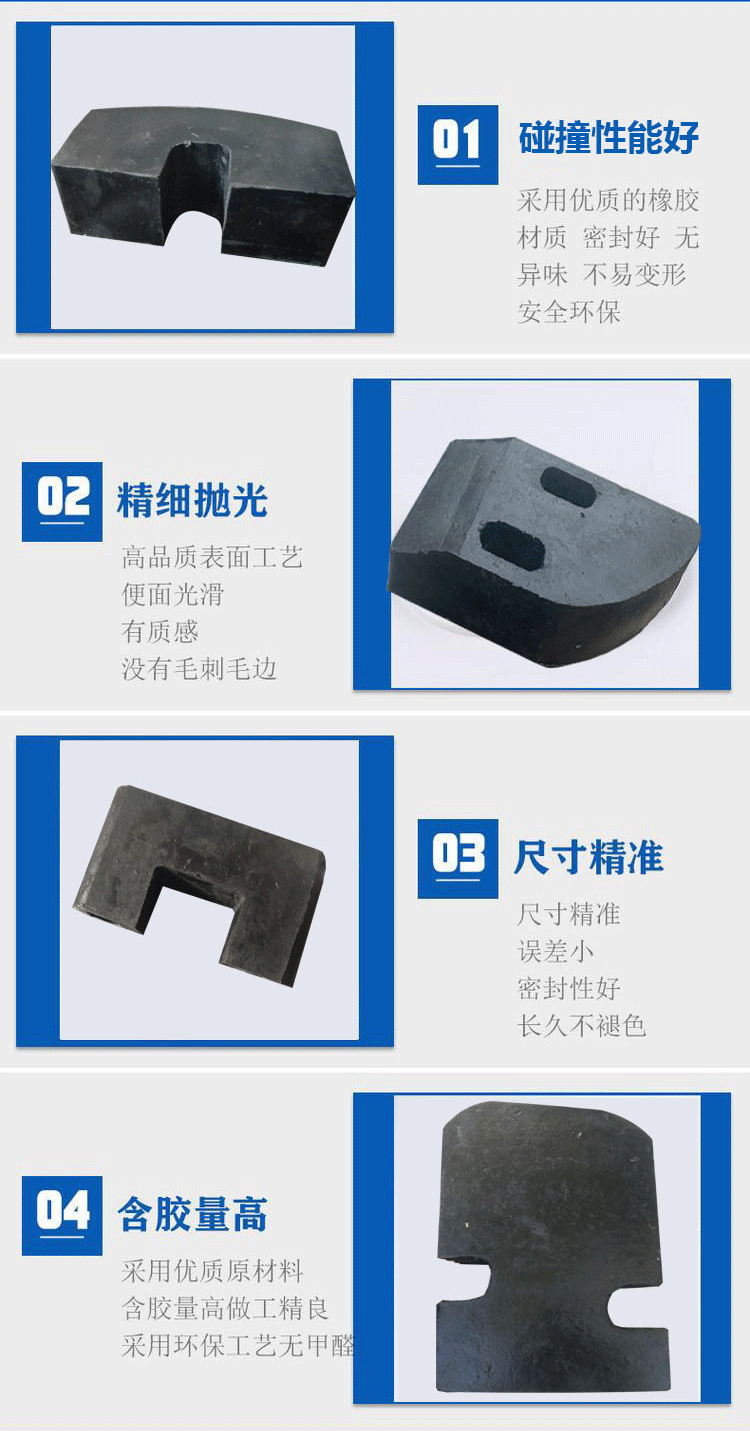 Customized processing of polyurethane mining truck bumpers, rubber shaped parts, buffer blocks for shock absorption and collision prevention by Zhongke