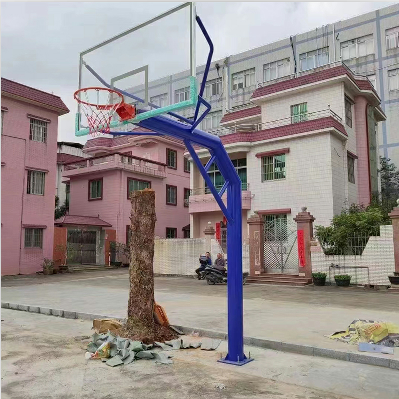 Giant Bird Sports customized Basketball court big curved beam round tube basketball rack 219 diameter basketball rack