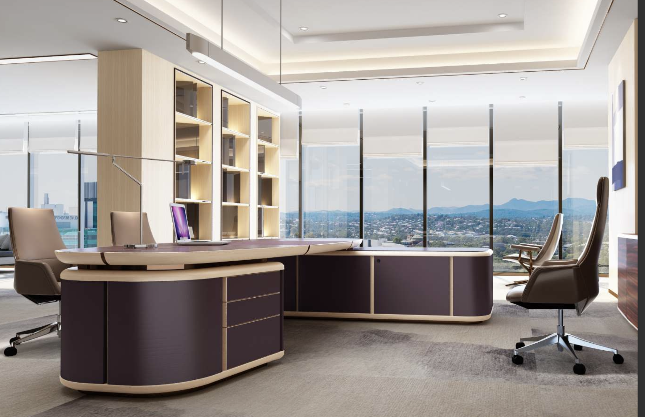 Simple modern boss office furniture customization Chairman General Manager Supervisor Solid wood desk chairs