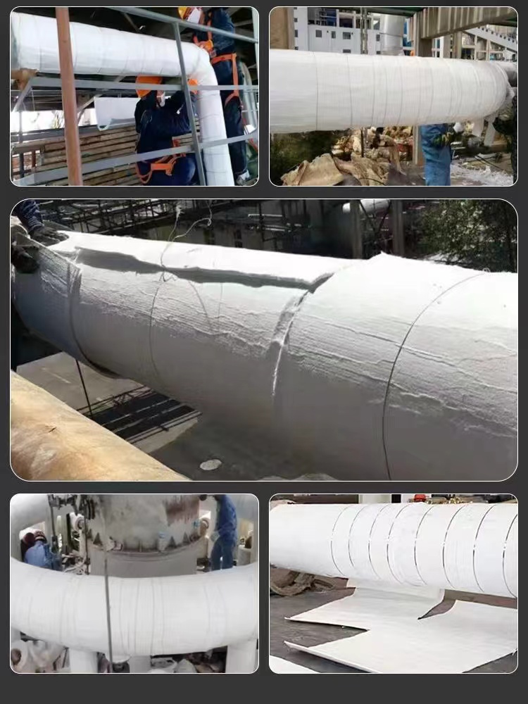 Fireproof gel felt high temperature pipeline insulation cotton insulation material waterproof and anti-corrosion