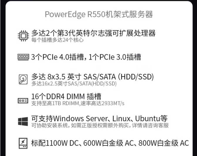 Dell PowerEdge R550/R450 Rack Server UFIDA Kingdee ERP Financial System