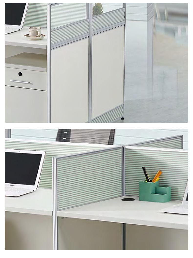 Four person computer office desk and chair combination office desk, four person screen work desk, office furniture