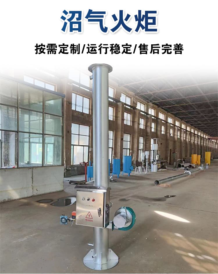 Biogas internal combustion torch small fully automated combustible gas combustion emission equipment anaerobic incinerator