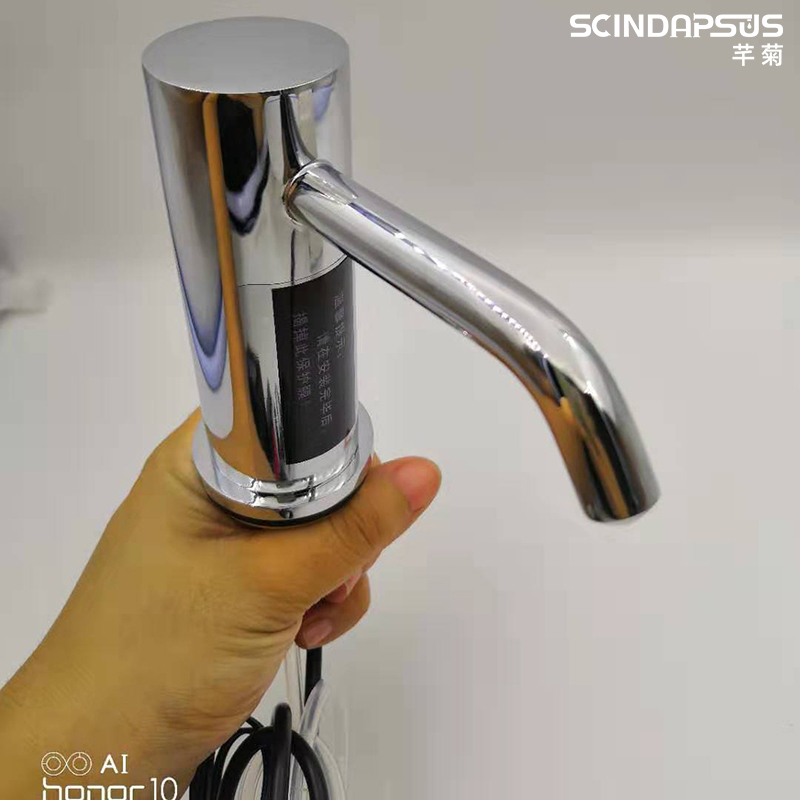 Basin faucet type foam hand soap dispenser vertical all copper intelligent automatic induction plug soap dispenser