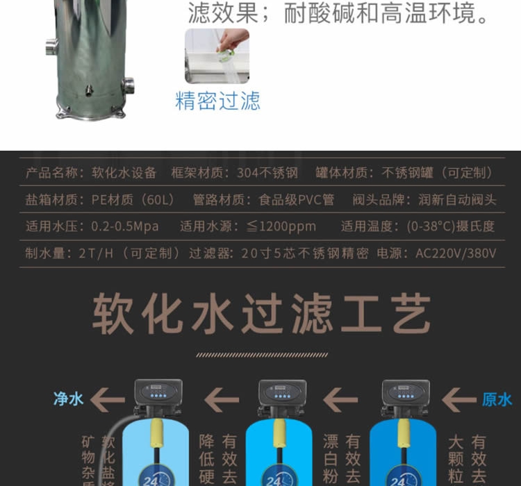 Softening Water Equipment Industrial Softening Water Machine Large Underground Well Water Boiler Filtration Hard Water Purification Commercial Deionizing Equipment