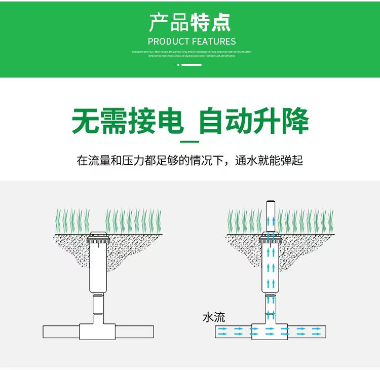 Buried rotating sprinkler system for garden irrigation Smart garden irrigation Imported domestic Guotai Haode