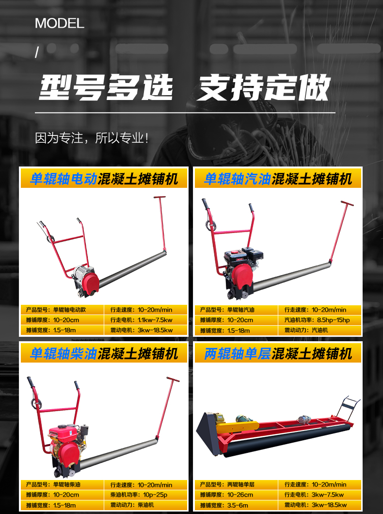 Concrete Paver Three Roller Axis Array Ultrasonic Asphalt Cement Pavement Bridge Deck Tunnel Leveling and Leveling