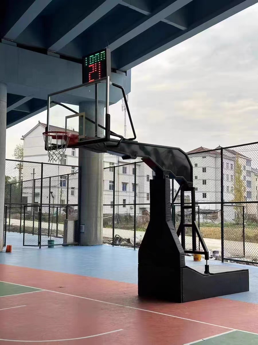 Electric hydraulic basketball rack indoor adjustable competition standard basketball frame giant winged bird