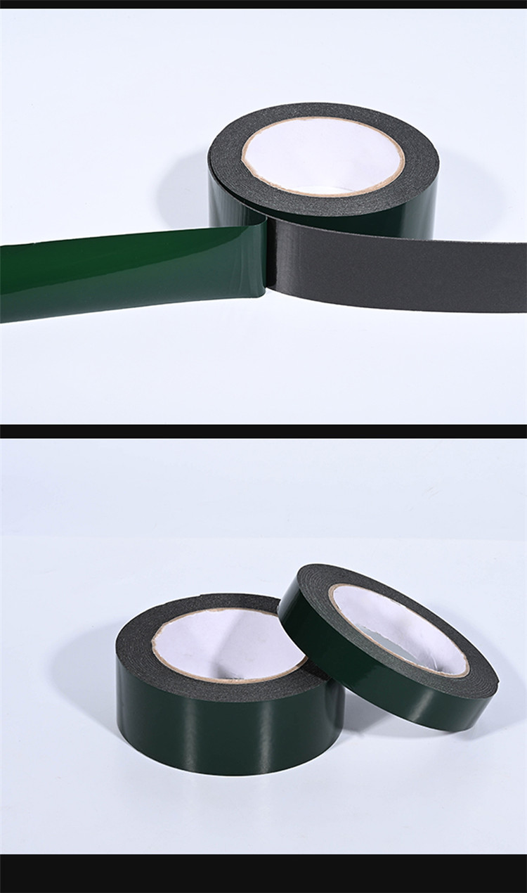 Industrial car decoration billboard shockproof and strong adhesive EVA double-sided adhesive green film black PE foam double-sided tape