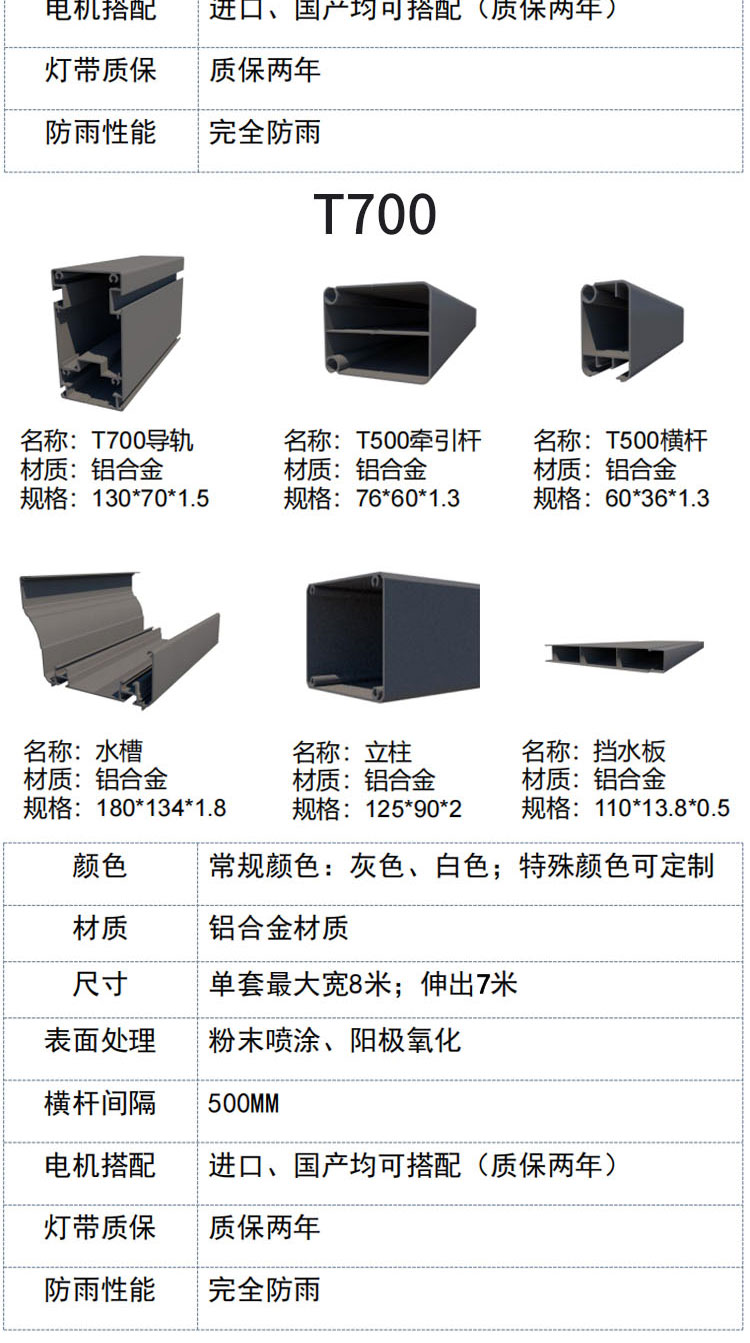 Outdoor folding canopy electric sunshade provides sunshade and rainproof effect, Yuanjiang