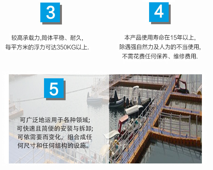 River Mobile Dock Floating Box Ship Cruise Boat Docking Floating Platform Portable Fishing Platform