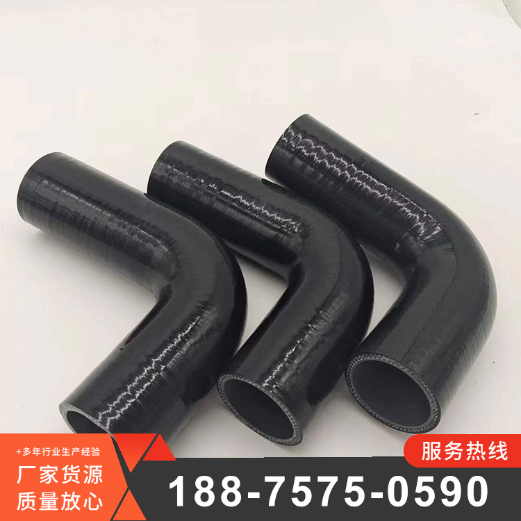 Manufacturer's supply of automotive silicone hose 90 degree elbow cloth silicone hose turbocharger rubber hose