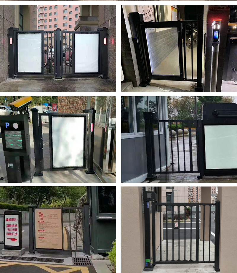 Advertising sliding telescopic door, safety passage gate at the entrance of the community, intelligent unlocking pedestrian passage gate machine