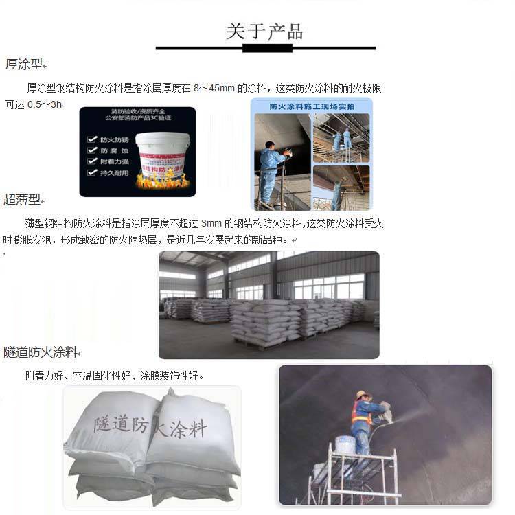 Structural rigid fireproof coating with high expansion and fire resistance rating, sufficient stock, ready for shipment at any time by Yuanda Mining