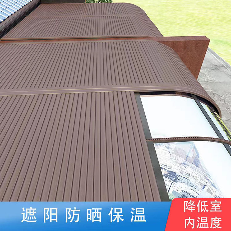 Customized Sunshine Room Electric Sunshade Aluminum Alloy Sunshade Ceiling Outdoor Glass Room Intelligent Telescopic Roof Curtain