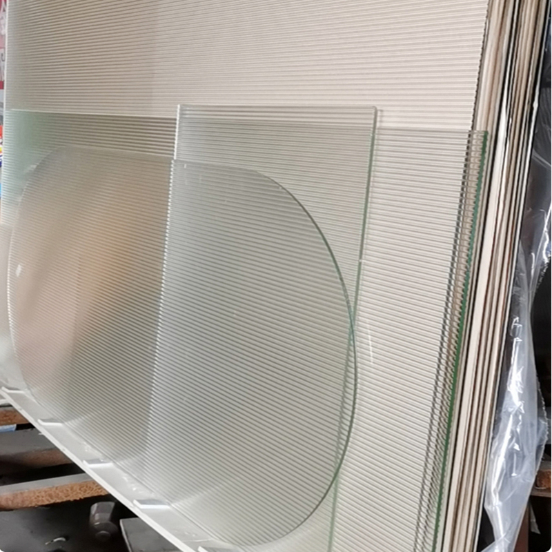 Wholesale customized 5mm 10mm ultra white rainbow/corrugated glass/striped decorative glass 2100 * 3300 original pieces